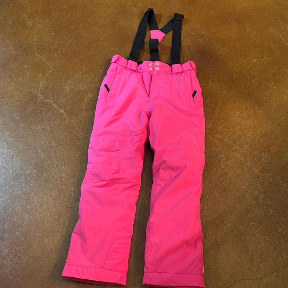 Dare 2B Girls Pink Waterproof Insulated Ski Snow Pants with Suspenders